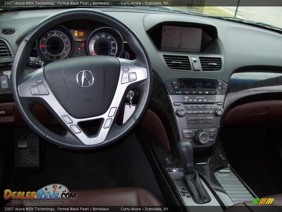 2007 Acura MDX Technology Formal Black Pearl / Bordeaux Photo #14