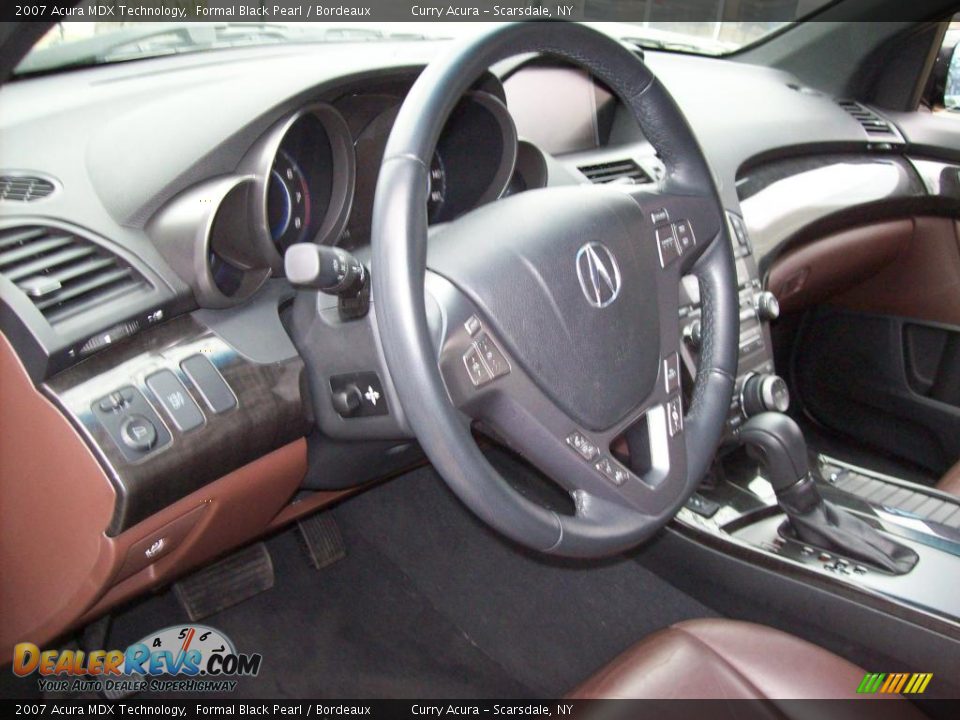 2007 Acura MDX Technology Formal Black Pearl / Bordeaux Photo #15