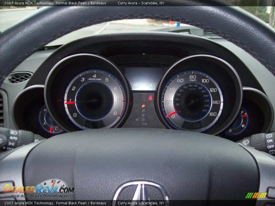 2007 Acura MDX Technology Formal Black Pearl / Bordeaux Photo #16