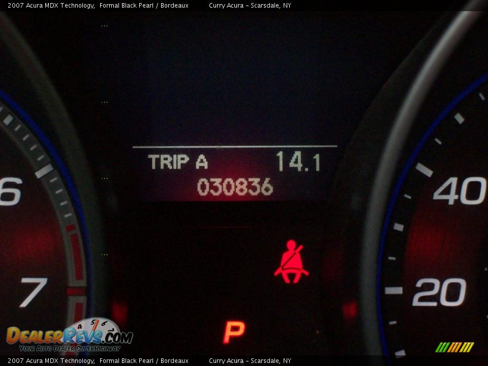 2007 Acura MDX Technology Formal Black Pearl / Bordeaux Photo #17