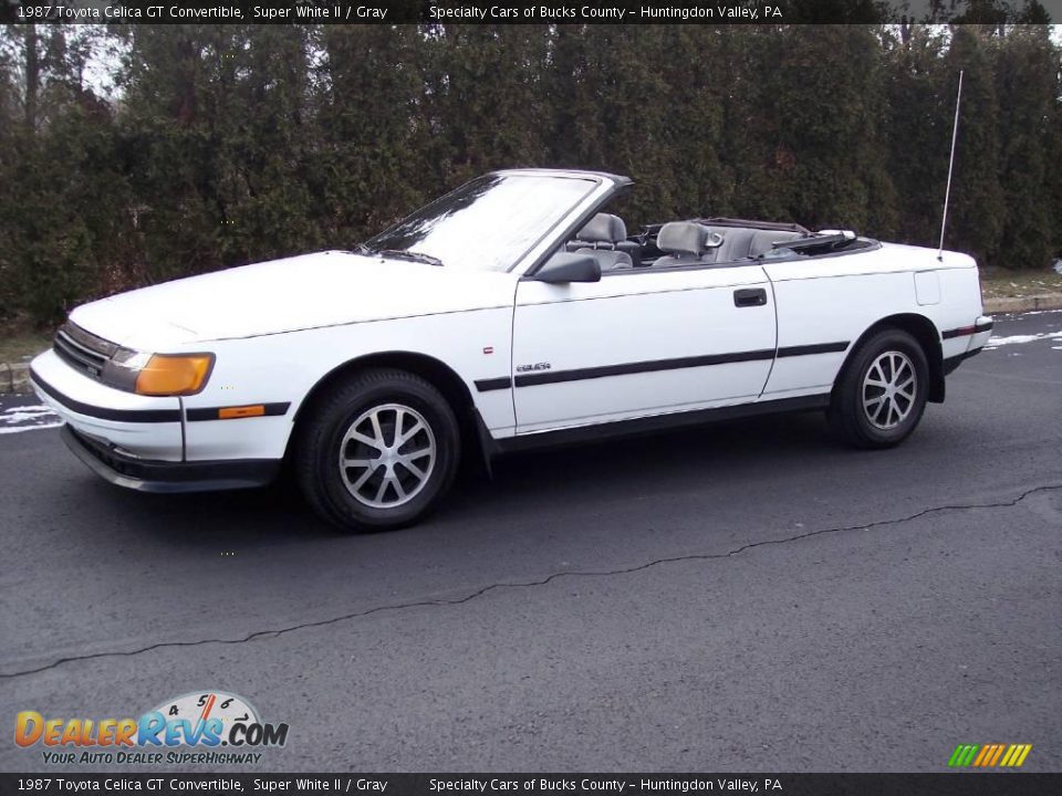 1987 Toyota Celica GT Convertible Super White II / Gray Photo #1