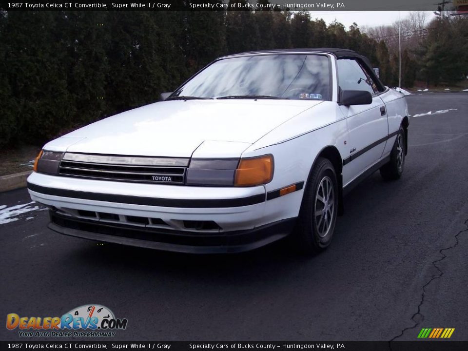 1987 Toyota Celica GT Convertible Super White II / Gray Photo #3