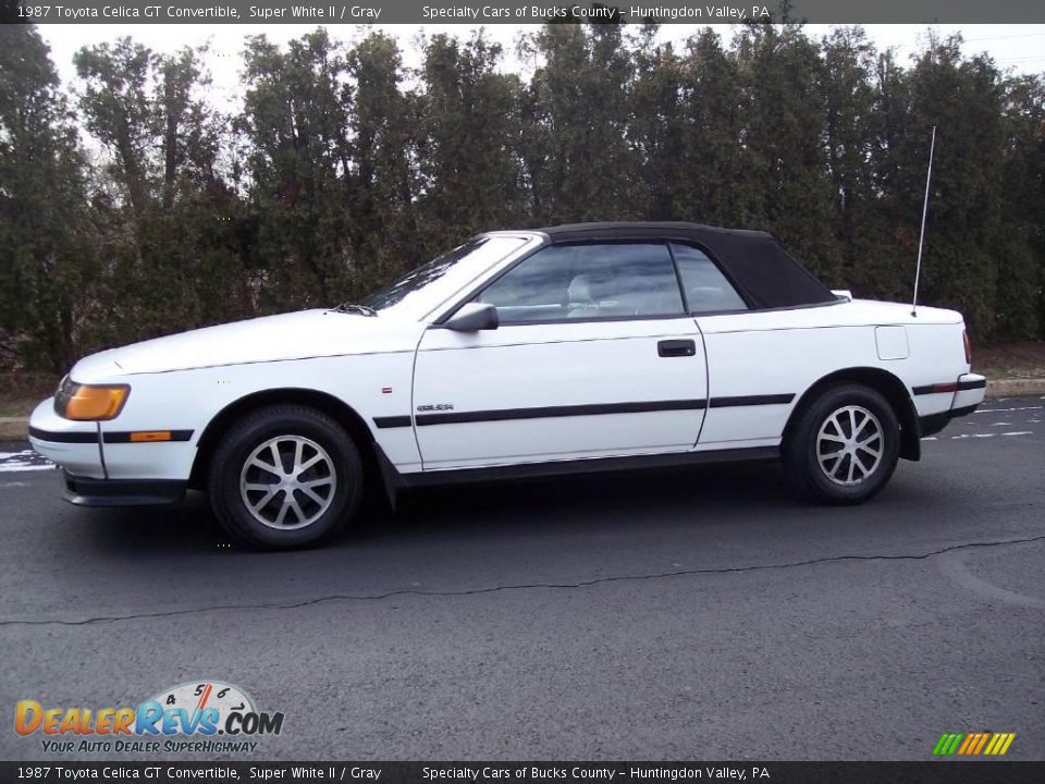 1987 Toyota Celica GT Convertible Super White II / Gray Photo #4