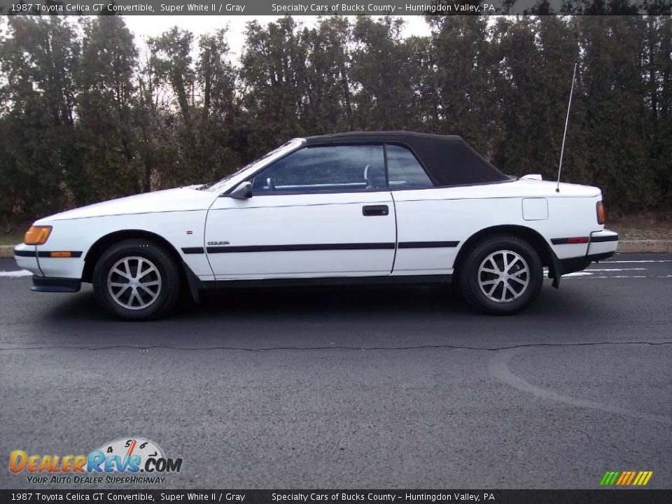 1987 Toyota Celica GT Convertible Super White II / Gray Photo #5