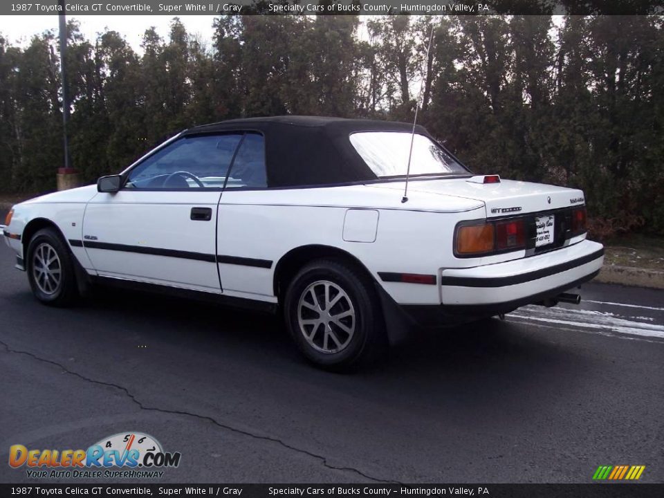 1987 Toyota Celica GT Convertible Super White II / Gray Photo #6