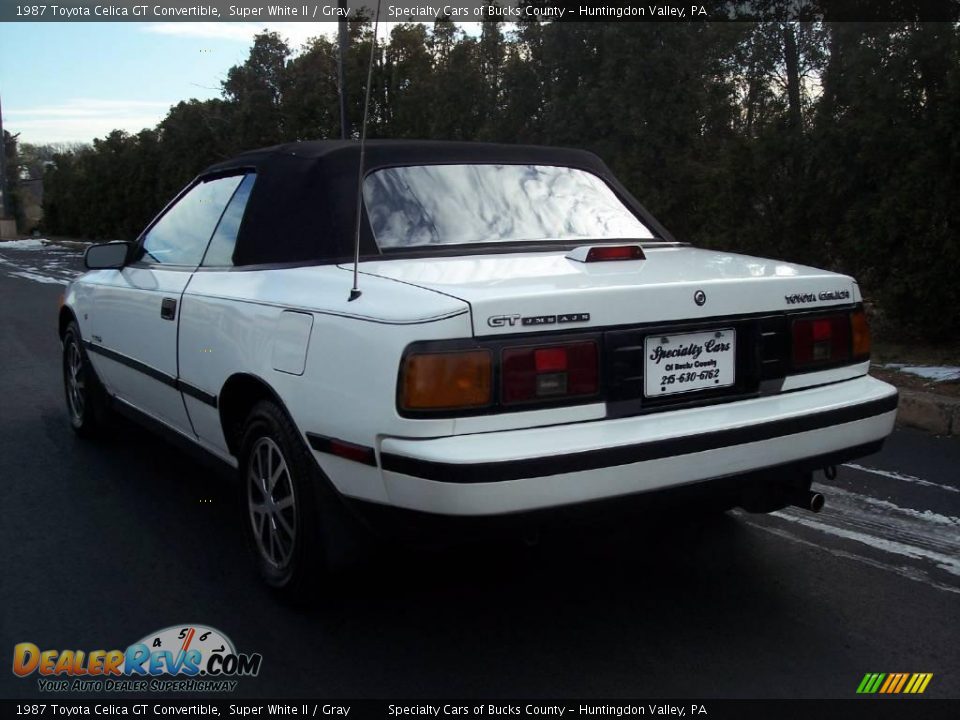 1987 Toyota Celica GT Convertible Super White II / Gray Photo #7