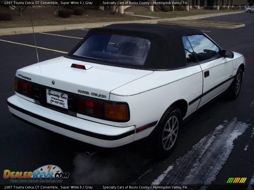 1987 Toyota Celica GT Convertible Super White II / Gray Photo #9