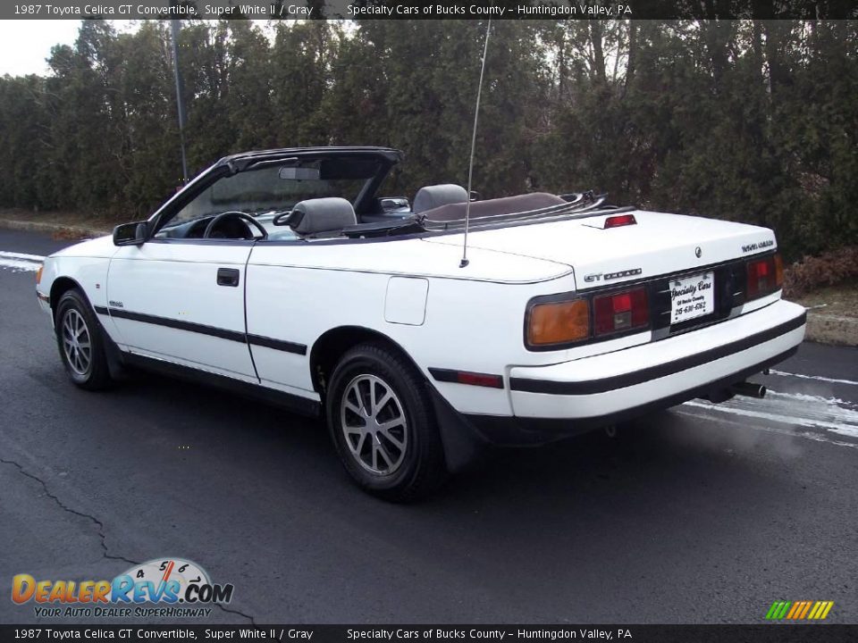 1987 Toyota Celica GT Convertible Super White II / Gray Photo #10