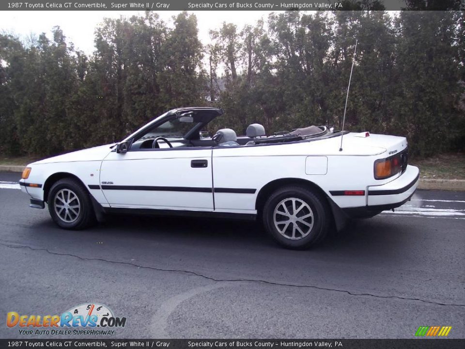 1987 Toyota Celica GT Convertible Super White II / Gray Photo #11