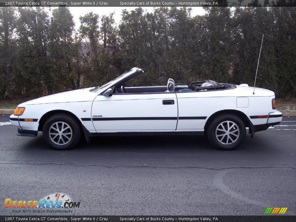 1987 Toyota Celica GT Convertible Super White II / Gray Photo #12