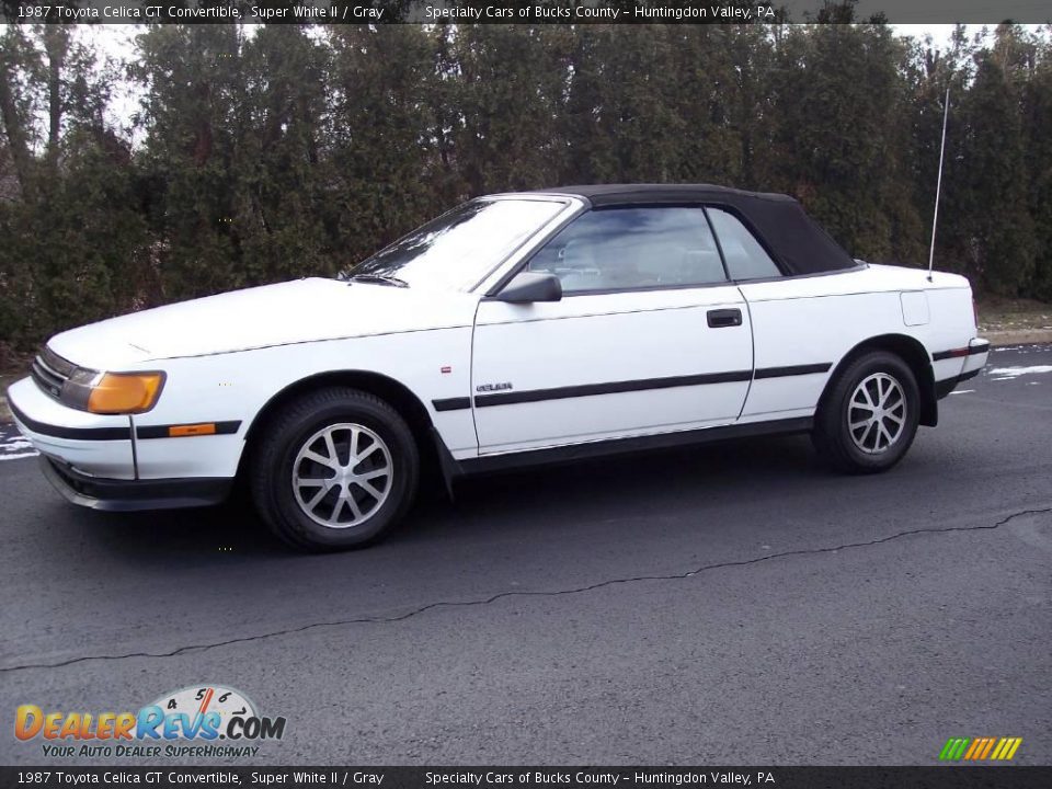 1987 Toyota Celica GT Convertible Super White II / Gray Photo #13