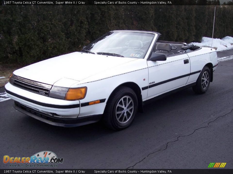 1987 Toyota Celica GT Convertible Super White II / Gray Photo #14