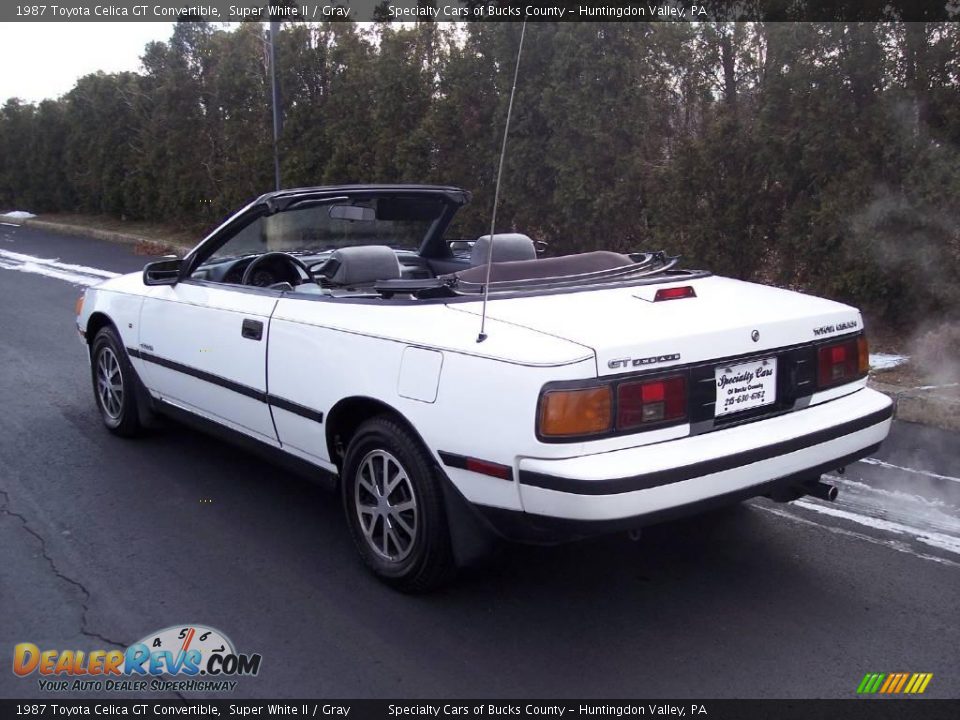 1987 Toyota Celica GT Convertible Super White II / Gray Photo #15