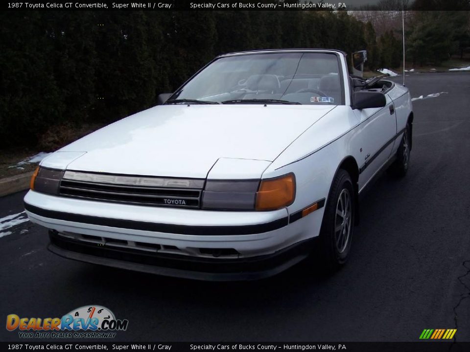 1987 Toyota Celica GT Convertible Super White II / Gray Photo #16