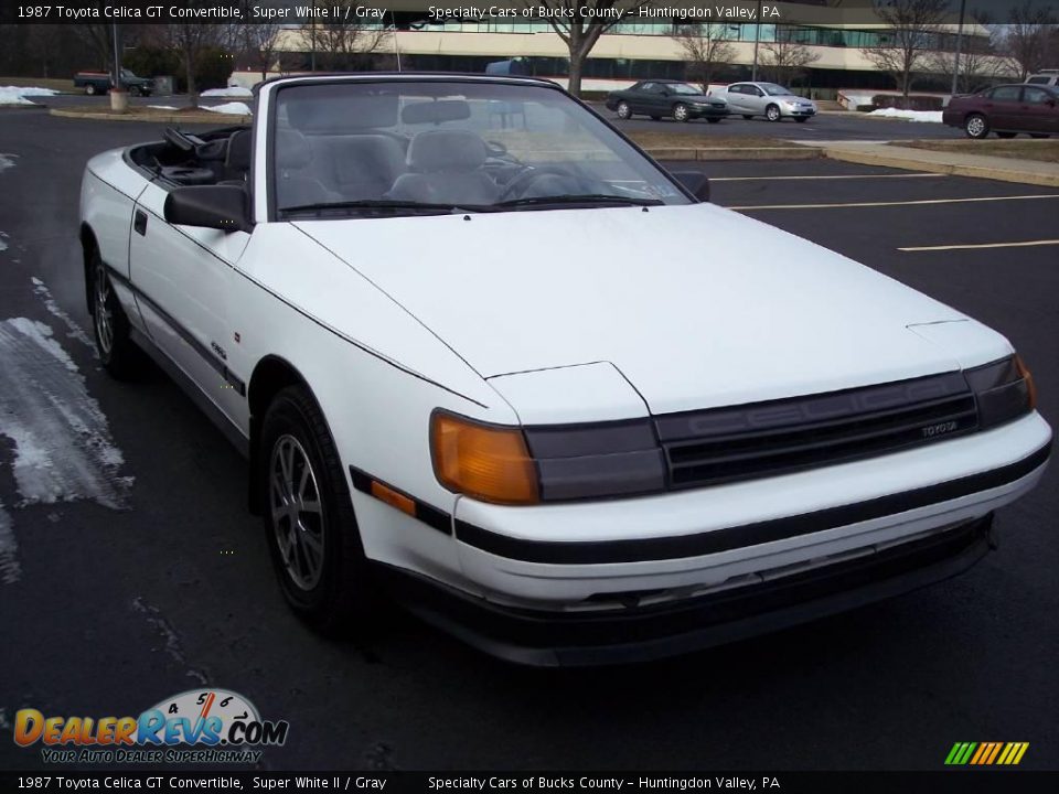 1987 Toyota Celica GT Convertible Super White II / Gray Photo #18