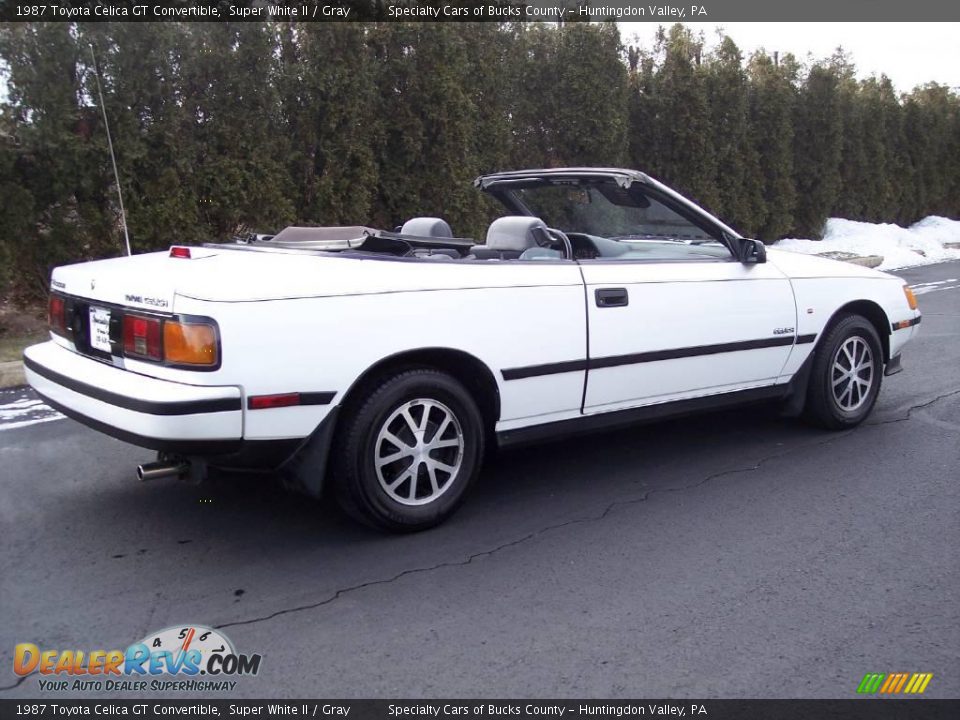 1987 Toyota Celica GT Convertible Super White II / Gray Photo #19