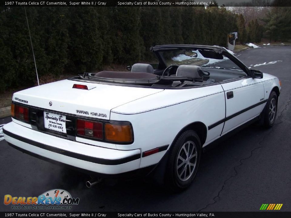 1987 Toyota Celica GT Convertible Super White II / Gray Photo #20