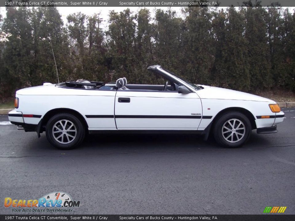 1987 Toyota Celica GT Convertible Super White II / Gray Photo #21