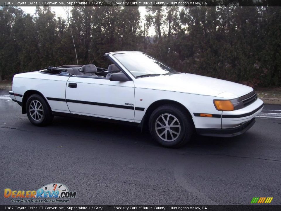 1987 Toyota Celica GT Convertible Super White II / Gray Photo #22