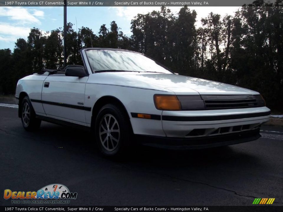 1987 Toyota Celica GT Convertible Super White II / Gray Photo #23