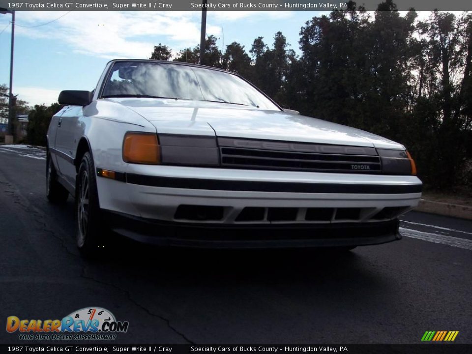 1987 Toyota Celica GT Convertible Super White II / Gray Photo #24