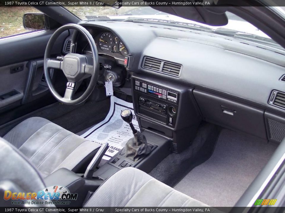 1987 Toyota Celica GT Convertible Super White II / Gray Photo #25