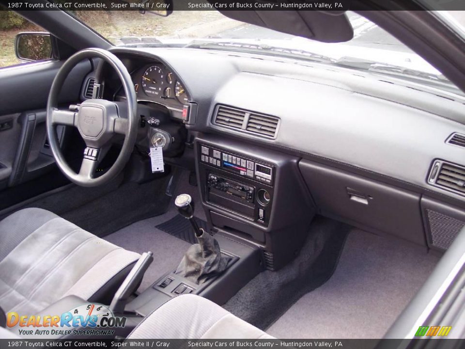 1987 Toyota Celica GT Convertible Super White II / Gray Photo #34