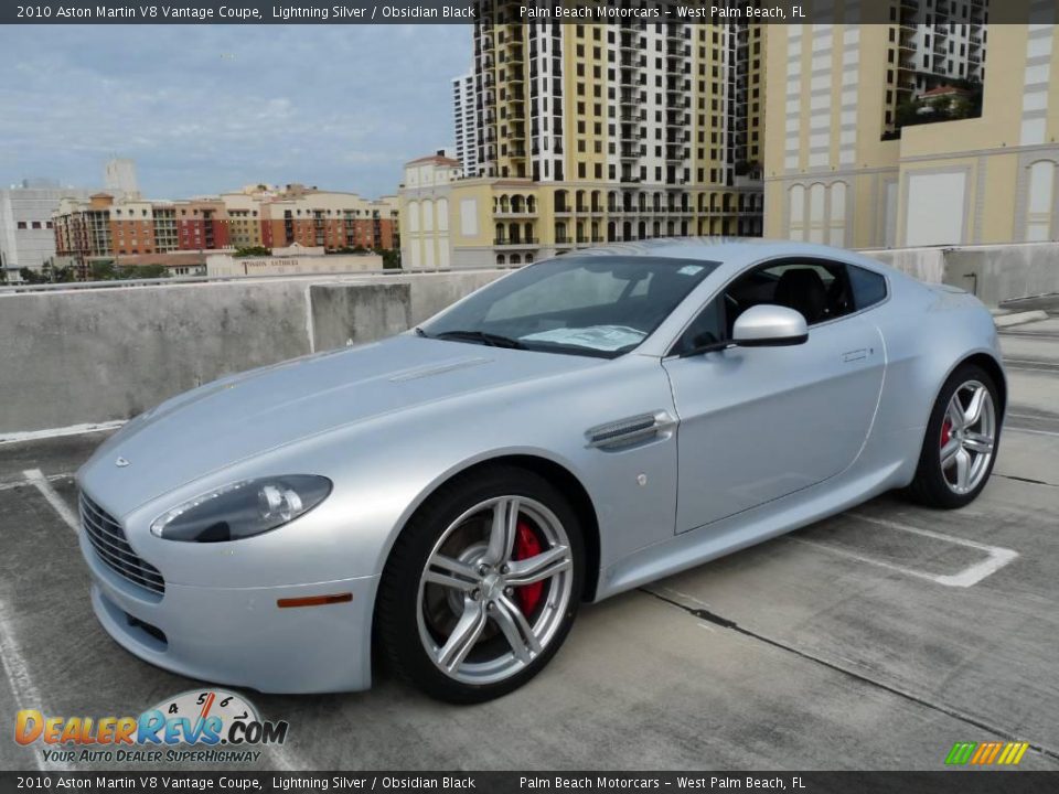 2010 Aston Martin V8 Vantage Coupe Lightning Silver / Obsidian Black Photo #1