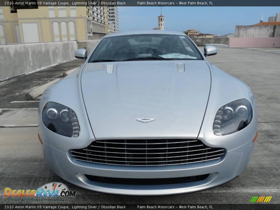 2010 Aston Martin V8 Vantage Coupe Lightning Silver / Obsidian Black Photo #2