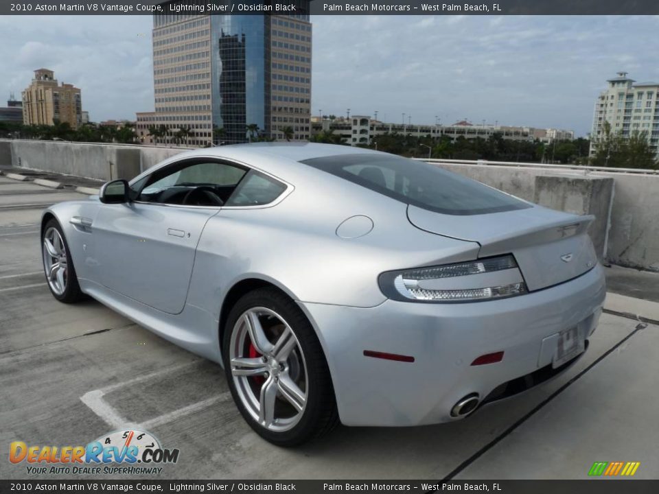 2010 Aston Martin V8 Vantage Coupe Lightning Silver / Obsidian Black Photo #4