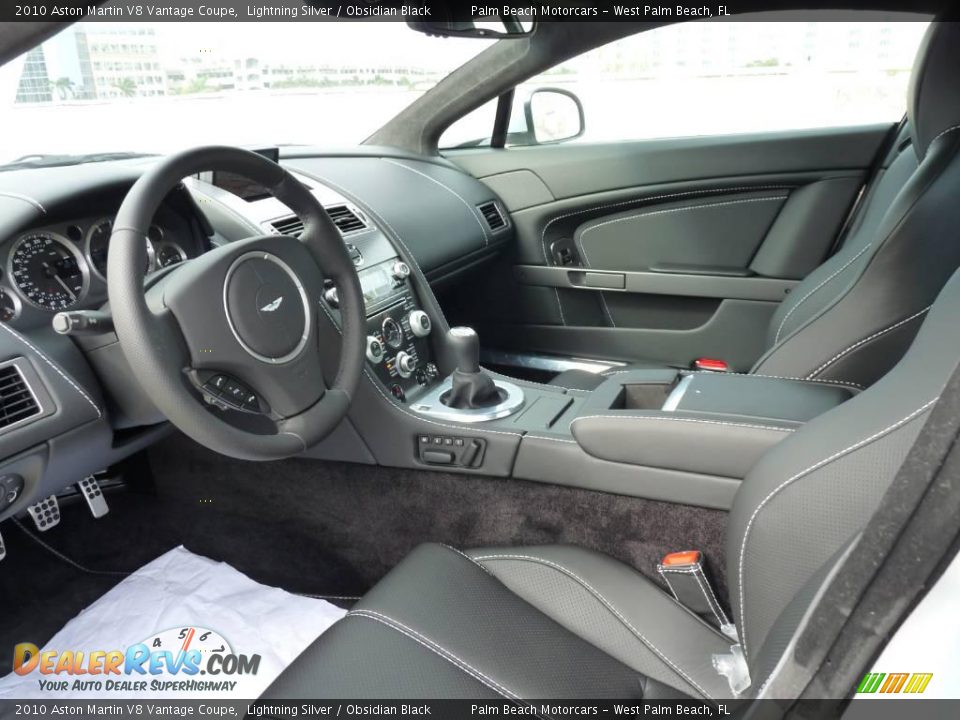 2010 Aston Martin V8 Vantage Coupe Lightning Silver / Obsidian Black Photo #11