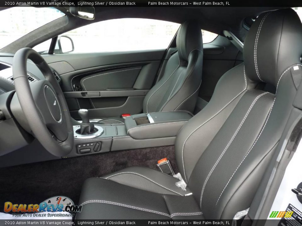 2010 Aston Martin V8 Vantage Coupe Lightning Silver / Obsidian Black Photo #12