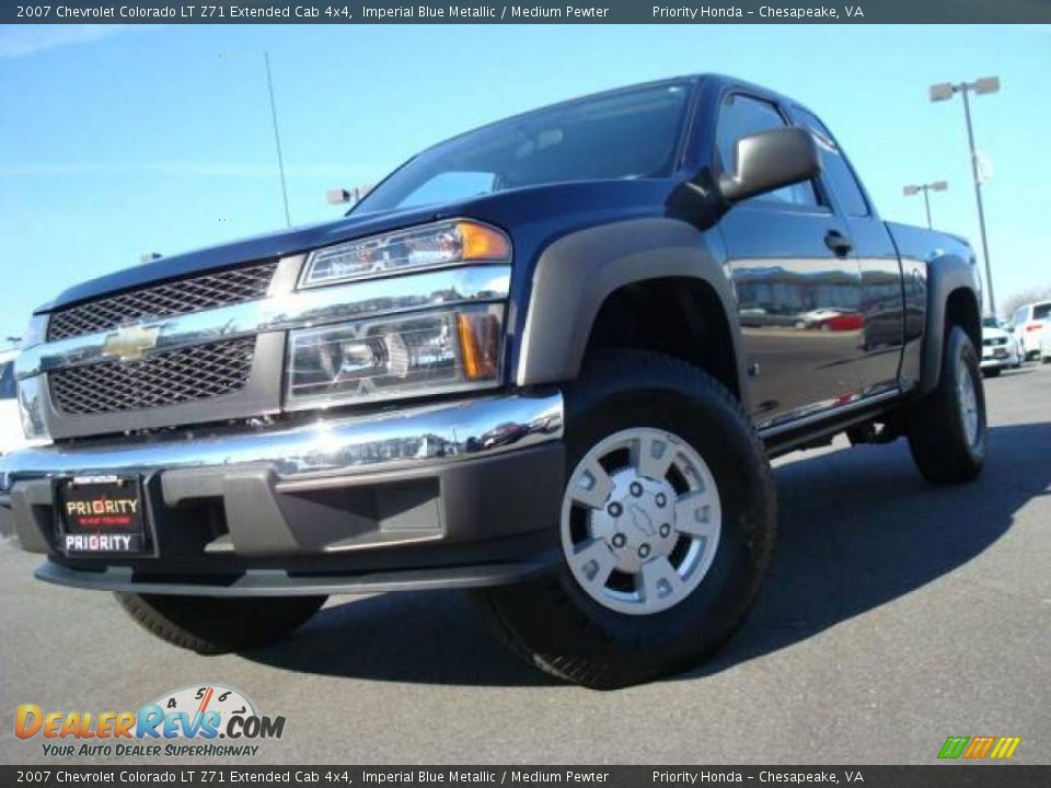 2007 Chevrolet Colorado LT Z71 Extended Cab 4x4 Imperial Blue Metallic / Medium Pewter Photo #1