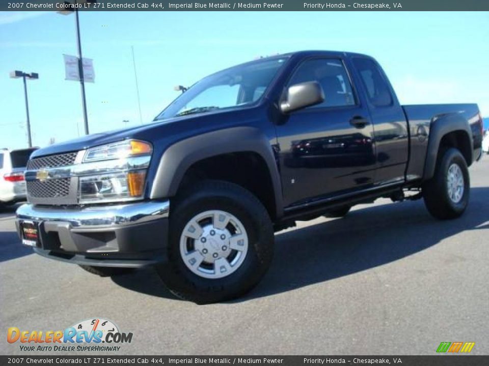 2007 Chevrolet Colorado LT Z71 Extended Cab 4x4 Imperial Blue Metallic / Medium Pewter Photo #2