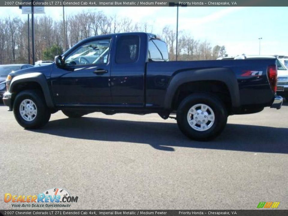 2007 Chevrolet Colorado LT Z71 Extended Cab 4x4 Imperial Blue Metallic / Medium Pewter Photo #3