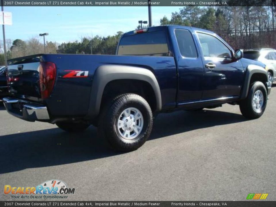 2007 Chevrolet Colorado LT Z71 Extended Cab 4x4 Imperial Blue Metallic / Medium Pewter Photo #5