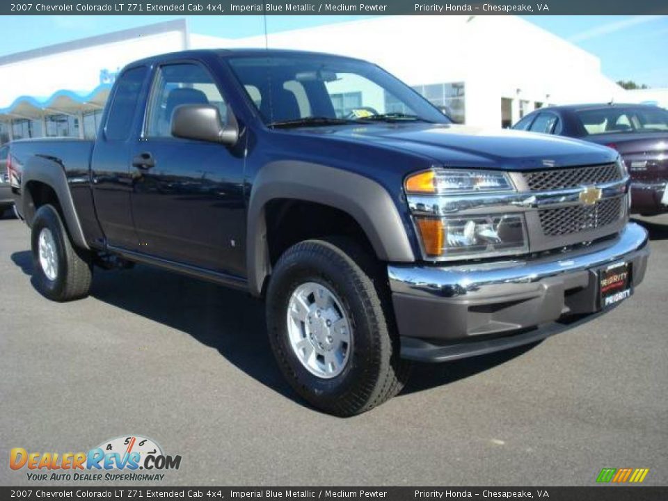 2007 Chevrolet Colorado LT Z71 Extended Cab 4x4 Imperial Blue Metallic / Medium Pewter Photo #7