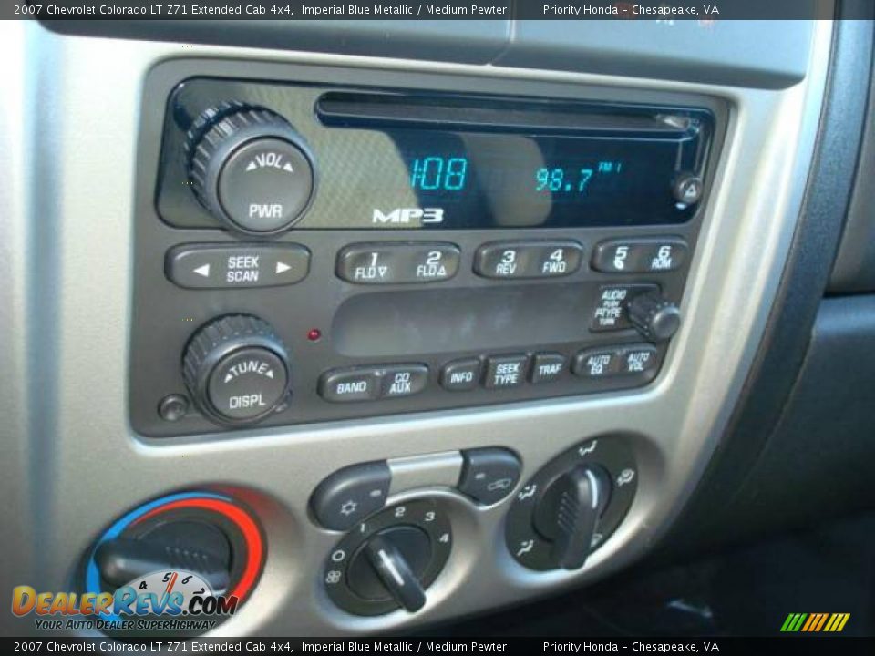 2007 Chevrolet Colorado LT Z71 Extended Cab 4x4 Imperial Blue Metallic / Medium Pewter Photo #12