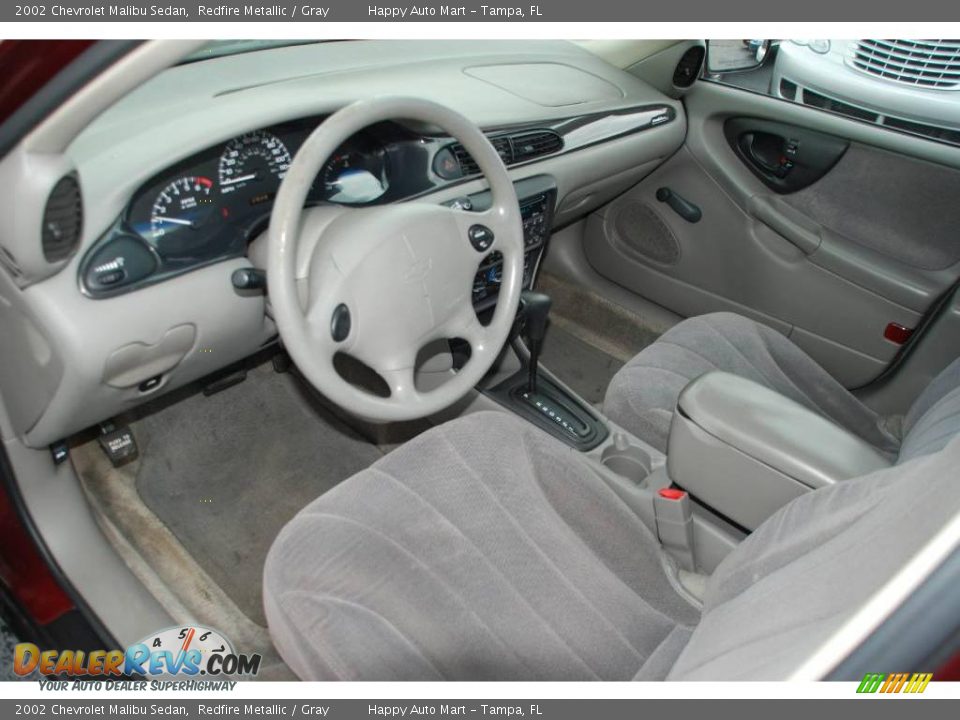 2002 Chevrolet Malibu Sedan Redfire Metallic / Gray Photo #10