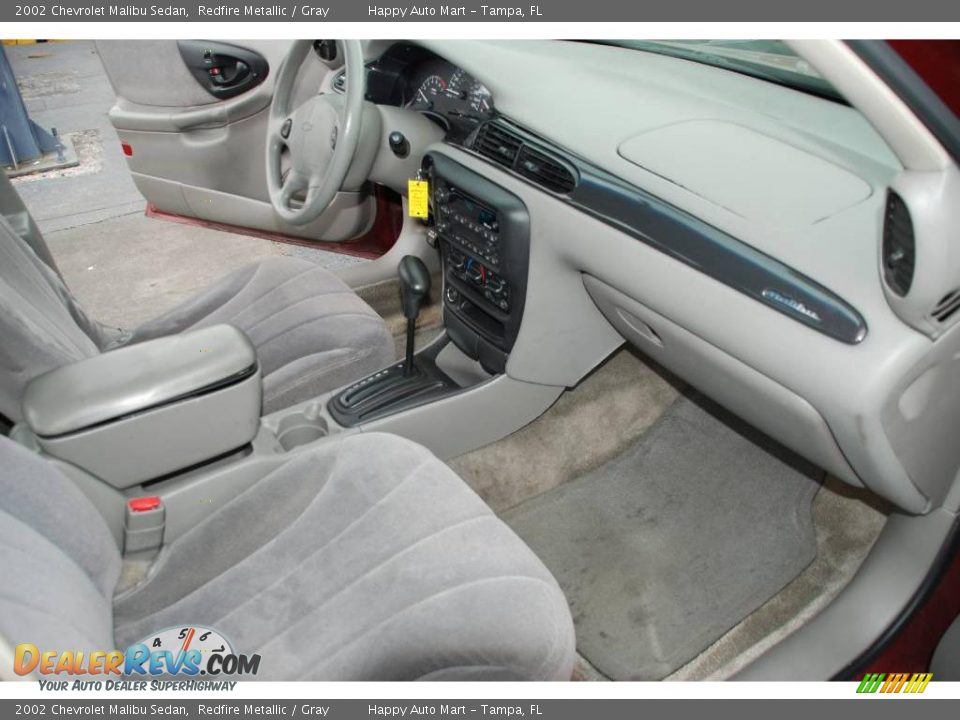 2002 Chevrolet Malibu Sedan Redfire Metallic / Gray Photo #12