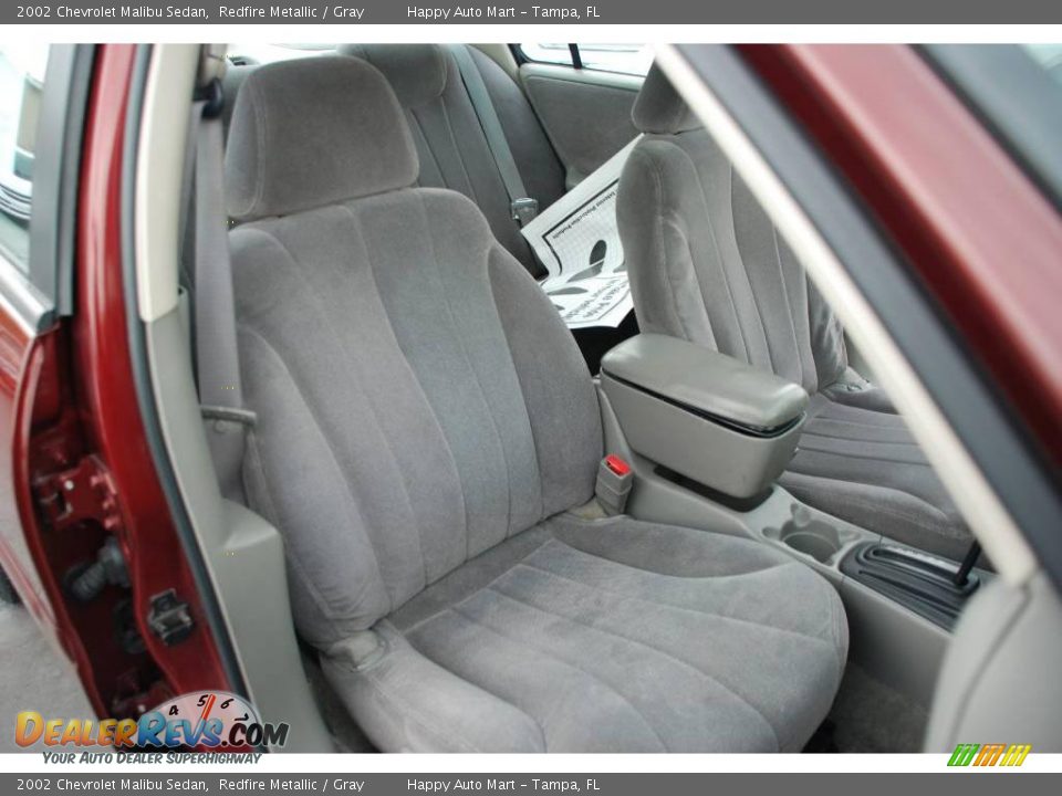 2002 Chevrolet Malibu Sedan Redfire Metallic / Gray Photo #13