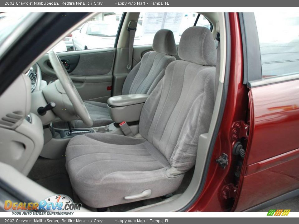 2002 Chevrolet Malibu Sedan Redfire Metallic / Gray Photo #15