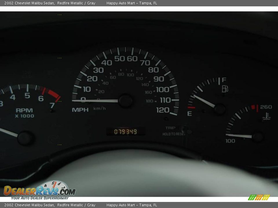 2002 Chevrolet Malibu Sedan Redfire Metallic / Gray Photo #16