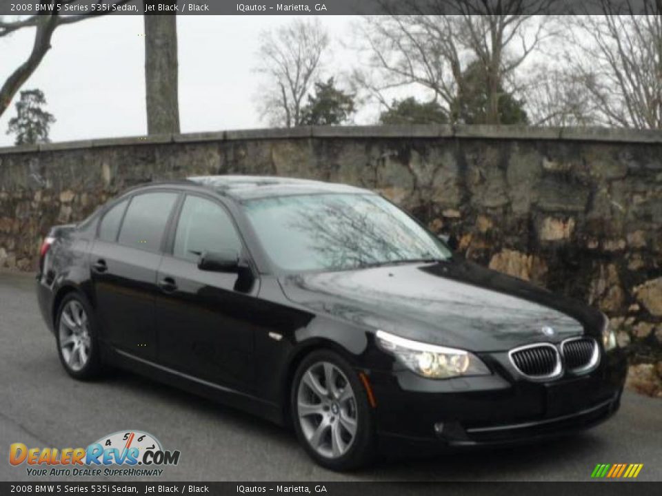 2008 BMW 5 Series 535i Sedan Jet Black / Black Photo #1