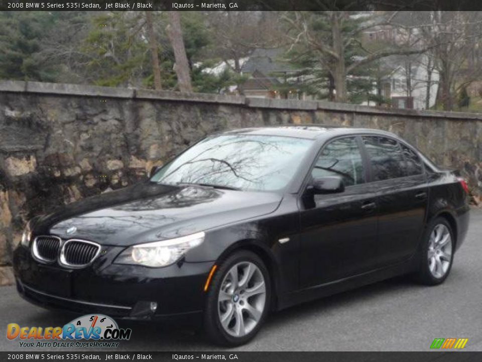 2008 BMW 5 Series 535i Sedan Jet Black / Black Photo #2