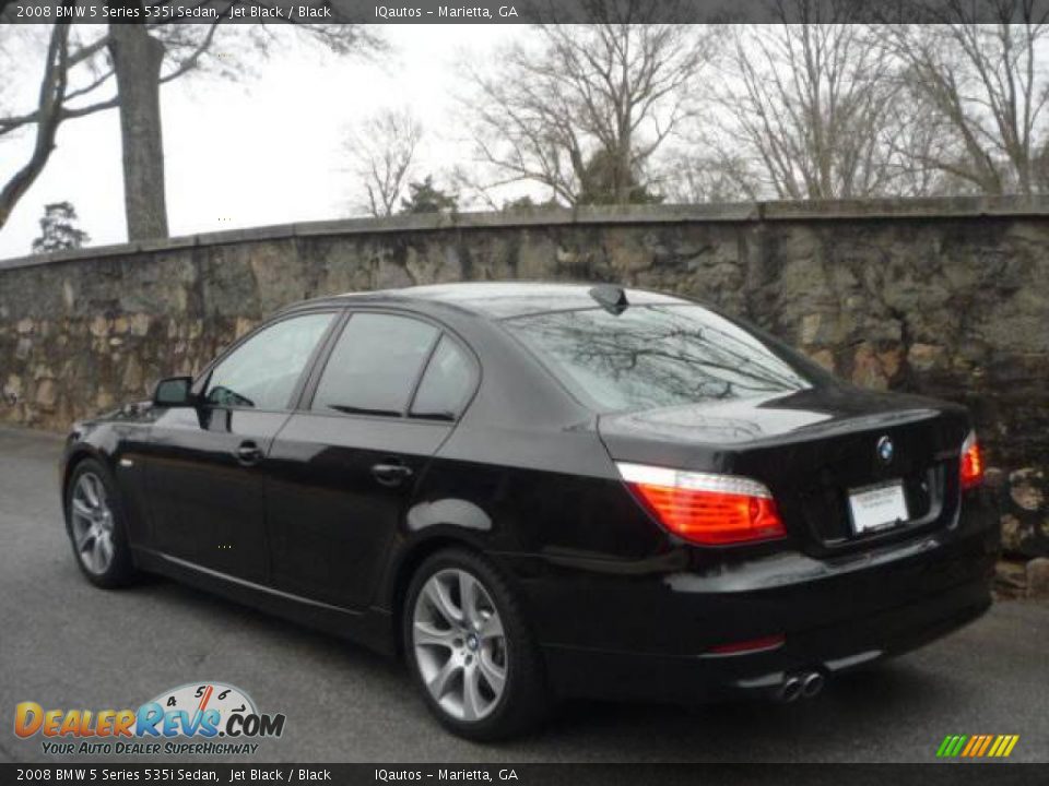 2008 BMW 5 Series 535i Sedan Jet Black / Black Photo #4