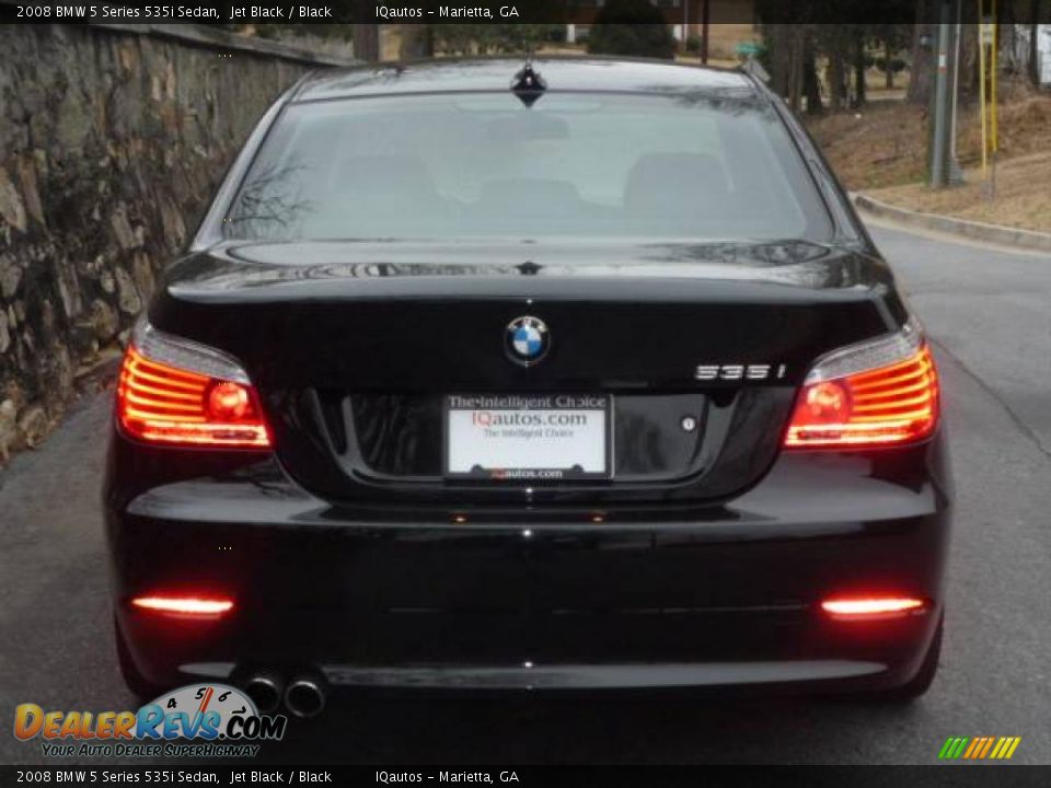 2008 BMW 5 Series 535i Sedan Jet Black / Black Photo #6