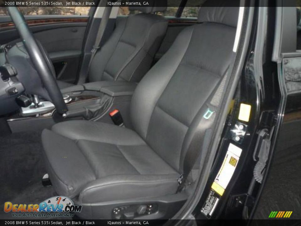 2008 BMW 5 Series 535i Sedan Jet Black / Black Photo #8