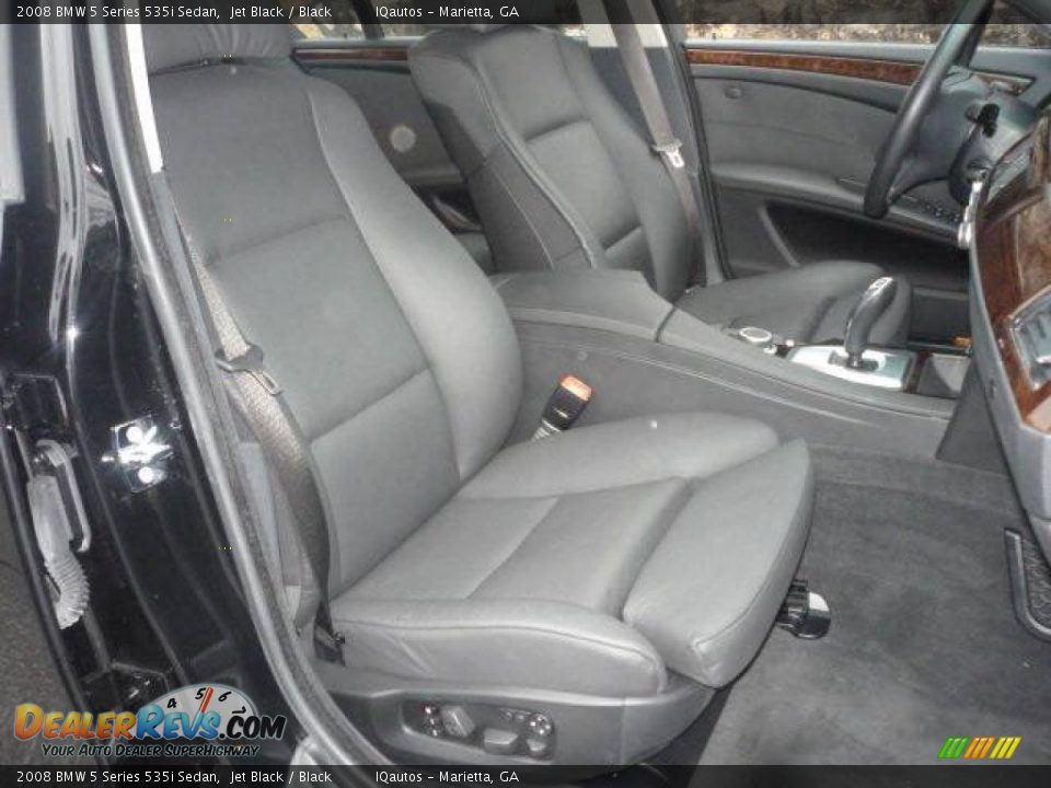 2008 BMW 5 Series 535i Sedan Jet Black / Black Photo #9