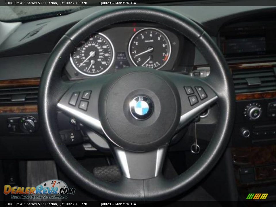 2008 BMW 5 Series 535i Sedan Jet Black / Black Photo #10
